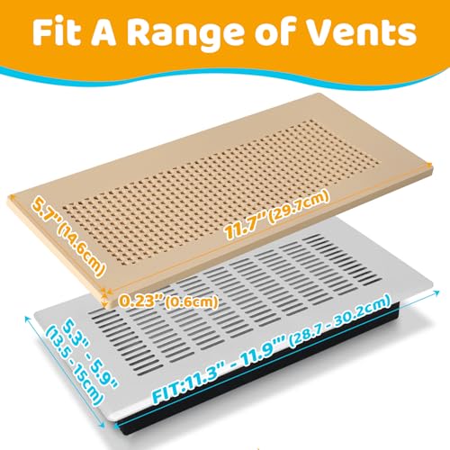 Orzbow Baby Proofing Soft Silicone Vent Cover for Home Wall/Ceiling/Floor Register of Width 5.3