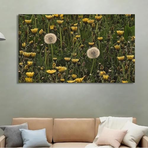 Tableau de pissenlit blanc sur toile de qualité supérieure - 4