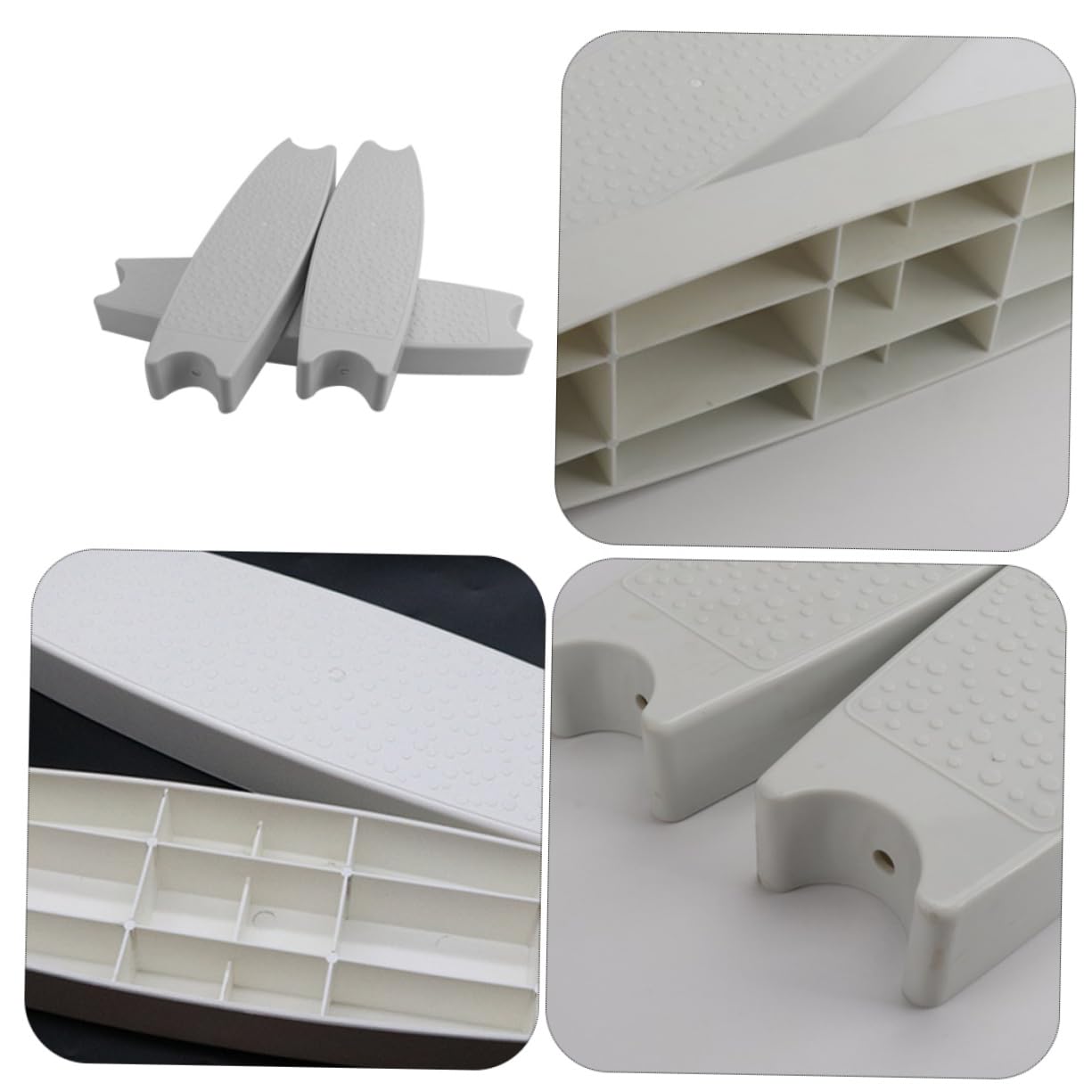 Marchepied de Piscine Hors Sol Antidérapant Abs Blanc Stable