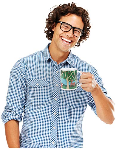 Mug de porcelana Kikkerland Woodlands 8 onzas miniatura 4