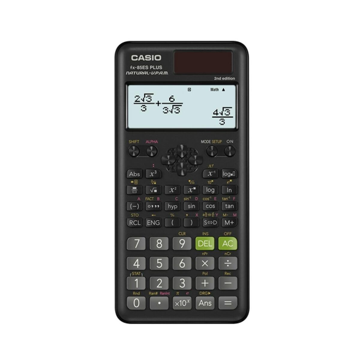 Casio FX-85ES PLUS-2 - Calcolatrice scientifica, 252 funzioni, 11 x 77 x 162 mm, nero