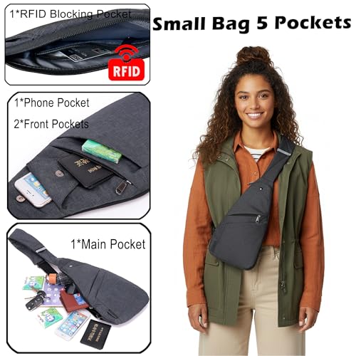 Slim Sling Bag Small Anti Theft