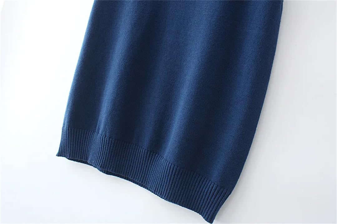 Vsadsau Femmes Grande Taille Pull Gilet Solide Col V Tricot Gilet Gilet Sans Manches Lâche Épais Gilet