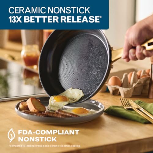 Farberware Forged Induction Ceramic Nonstick Cookware Set, 12 Piece, Black - image 5