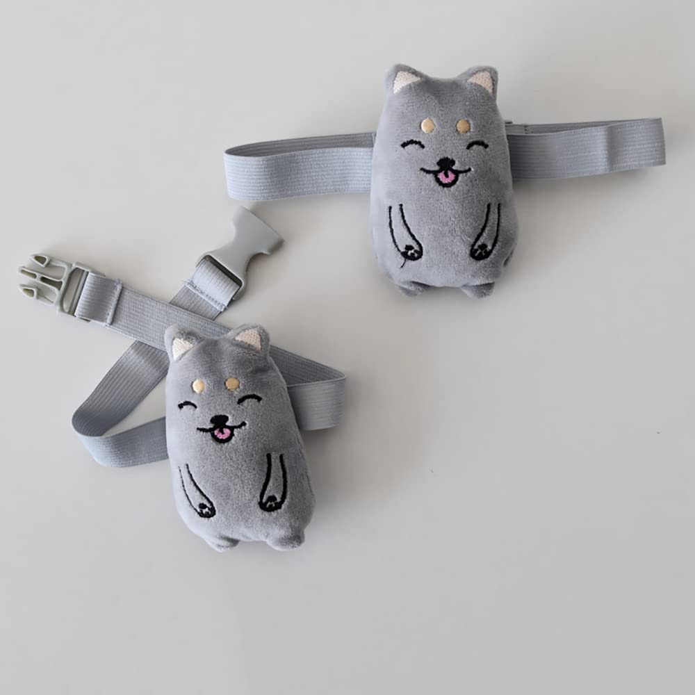ONECHANCE 1 Pair Cartoon Curtain Buckle Tie Back Curtain Holdbacks Plush Animal Curtain Buckle for Kids Child Nursery Room Window Decorations Color Gray Cat — image 1