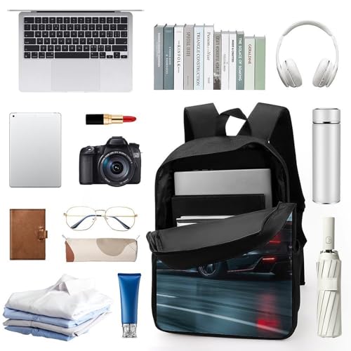Luxury Sports Car Backpack - Durable 600D Polyester, 17 Inch Backpack with Ergonomic Adjustable Straps, Lightweight Travel Bag for Men & Women3