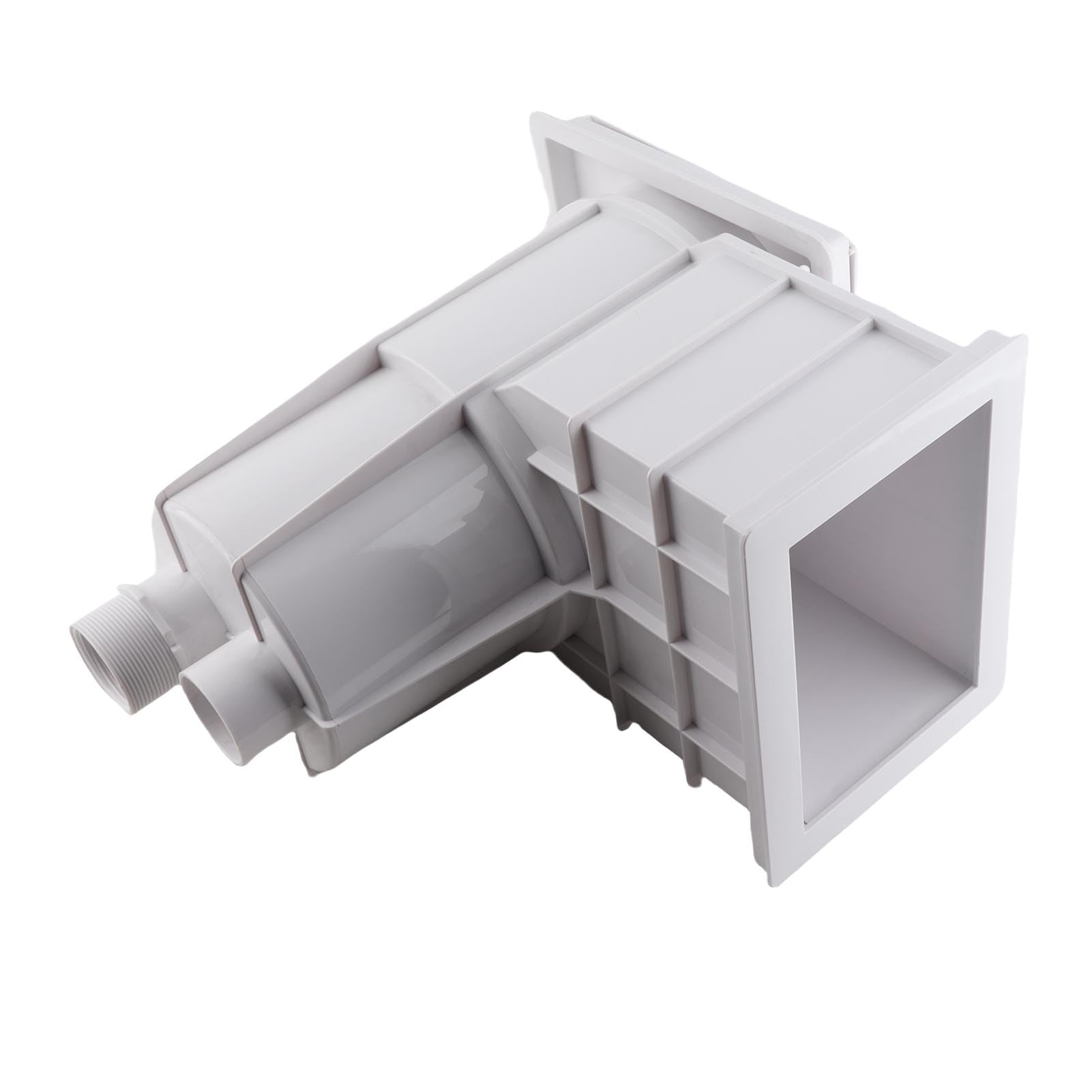 Skimmer de Piscina, Cesta de Skimmer de Plástico con Conexión a Drenaje Sellado Hermético, Accesorios Mantenimiento SPA Piscina Comercial 41.6x37x24.9cm Calibre 14cm