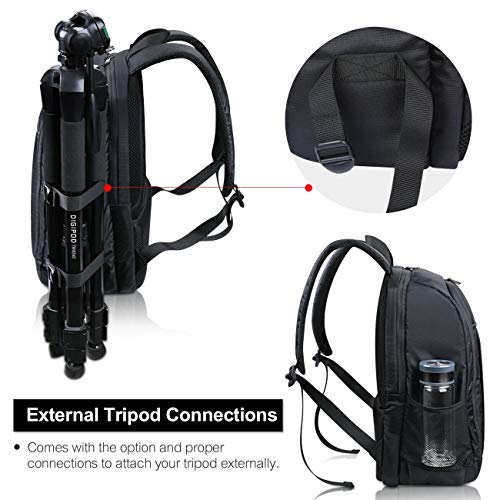 Estarer SLR/DSLR Camera Backpack Waterproof for Nikon Canon Sony Digital Lens GoPro Accessories DJI Mavic Drone 15.6" 15”Laptop w/Rain Cover Photographyer Camera Bag - Thumbnail 2