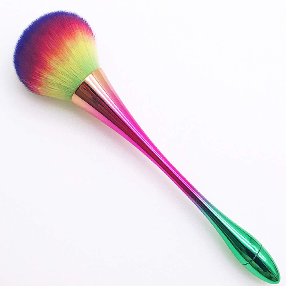 Large Powder Mineral Brush，Foundation Makeup Brush,Powder Brush and Blush Brush for Daily Makeup,Kabuki Makeup Brushes(Colorful) …