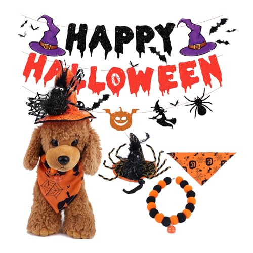 猫のための3つのハロウィーンペットコスチュームのパック犬ソフトポリエステルコスプレ衣装イージーウェアパーティーの装飾複数のテーマペットハロウィン衣装