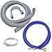 SPARES2GO Wąż do napełniania wlotu wody + wąż odpływowy + śruba napędzana ślimakiem klips kompatybilny z pralką Samsung (2,5 m)