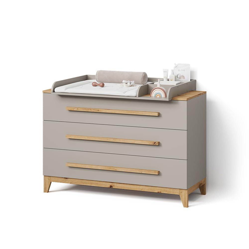 Livinity Fasciatoio Mailo, Cashmere/Artigianale, XL con 3 cassettiorganizzazione funzionale per piccoli spazi