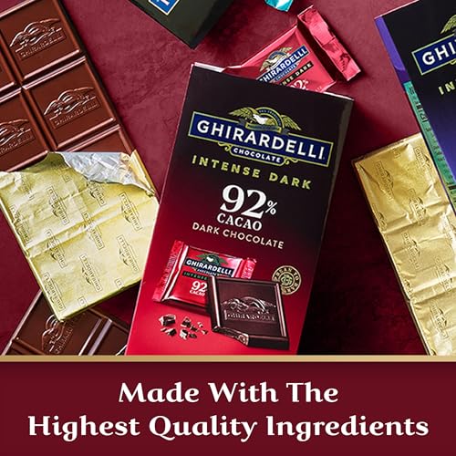 Image of GHIRARDELLI Intense Dark Chocolate Squares, 92% Cacao, 4.1 Oz Bag