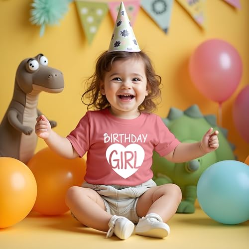 Birthday Girl Shirt Heart Girls Birthday Outfit Toddler Baby 1st 2nd 3rd 4th 5th 6th 7th tee2