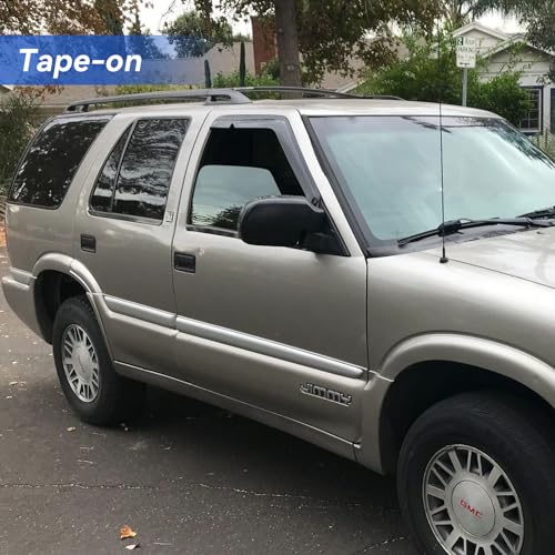 Image of Window Visors Rain Guards for 1994-2004 Chevrolet S10 /GMC Sonoma Regular /Extended Cab, Out-Channel Window Vent Wind Deflectors Visors Shades for 95-05 S10 Blazer /S15 Jimmy, 1996-2000 Isuzu Hombre