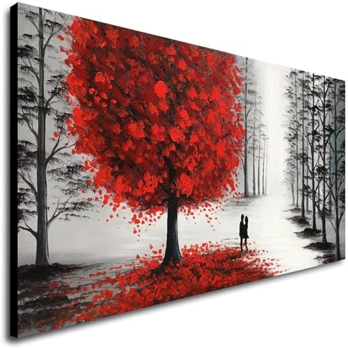Images d'art mural arbre rouge pour décoration intérieure