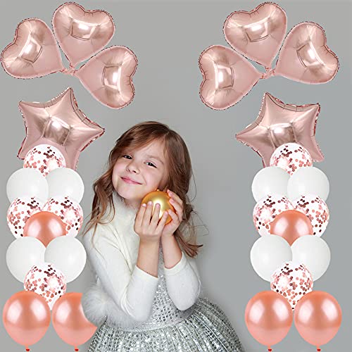 Huture Kit per 11 compleanno per feste in oro rosa...