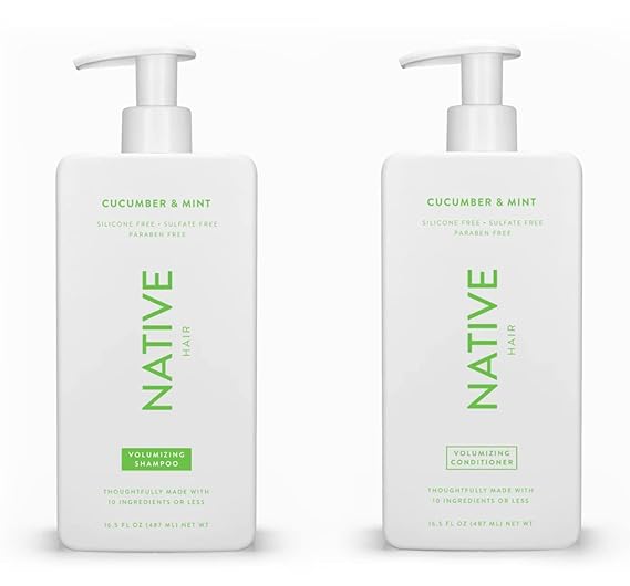 Native Shampoo and Conditioner Set Sulfate Free, Paraben Free, Dye Free, with