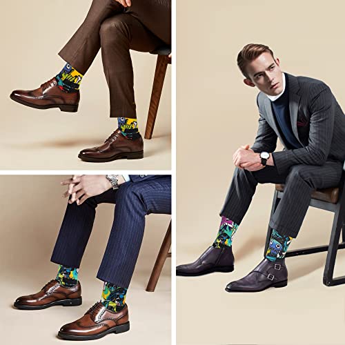 Jdq 2 Pairs Novelty Funny Socks - Holiday Warm Soft Winter Socks Cool Crazy Graffiti Art Cute Hip Hop Athletic Crew Tube Socks Gift Men Women Teen- M #TOP6