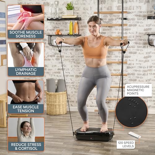 LifePro Hexaplate Acupressure Vibration Plate Exercise Machine, Lymphatic Drainage Fitness Platform for Home, Helps Burn Calories and Relieve Back & Joint Pain - Image 3