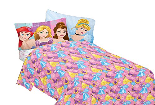 Disney Dreaming Princess Sheet Set, Twin, Pink