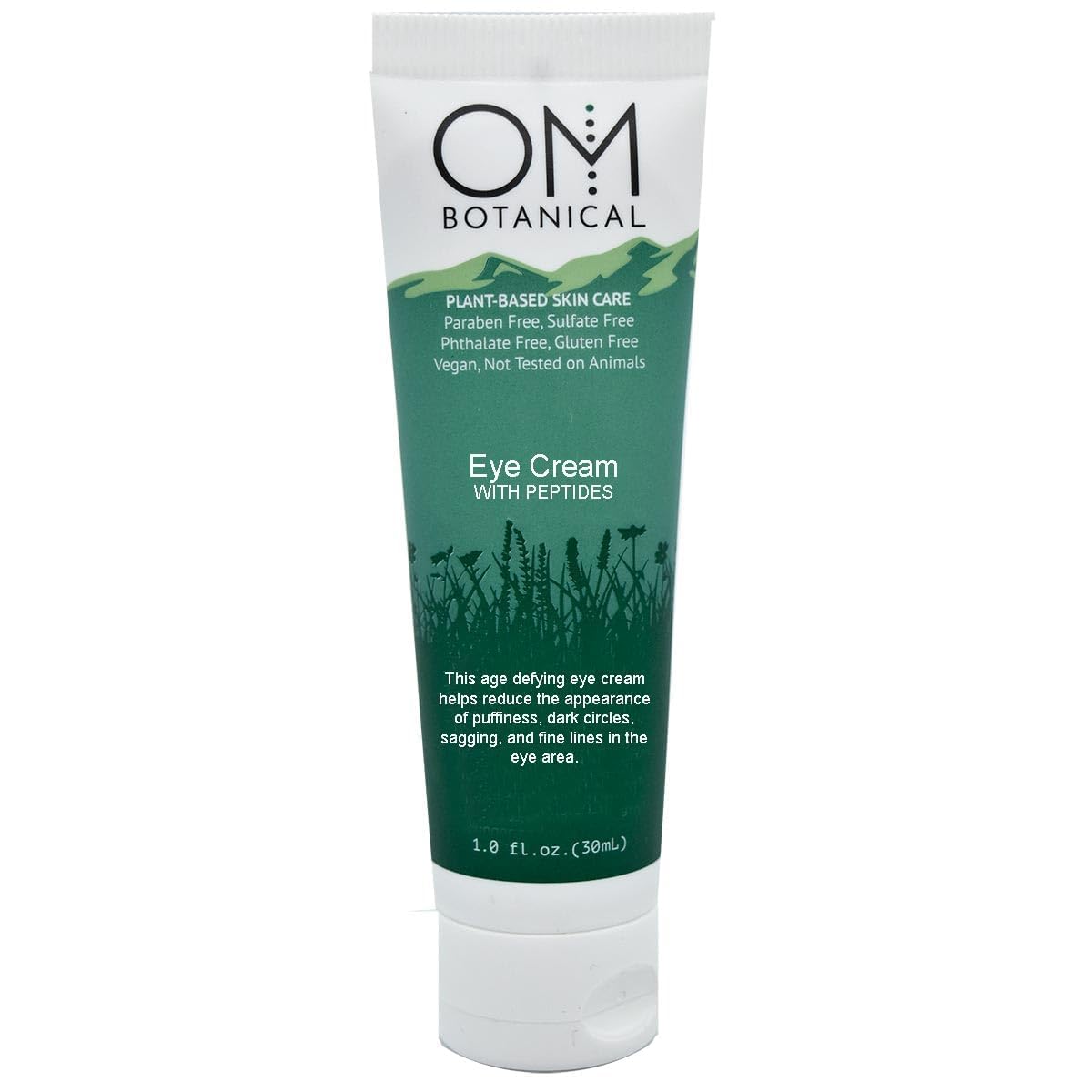 OM Botanical Peptide Eye Cream w/Vitamin C, Organic Argan Oil, Cucumber | Safe, Ultra Hydrating Rapid Wrinkle Repair Eye Gel For Fine Lines, Under Eye Bags and Dark Circles | Day & Night Cream