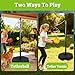 Tetherball Tennis&Tetherball Set with Sturdy Base,Tetherball Equipment with Pole for Backyard,with 9.83 Feet Adjustable Height Pole,2 Tennis Balls,2 Rackets,1 Tetherball with Rope,Fun Family Lawn Game