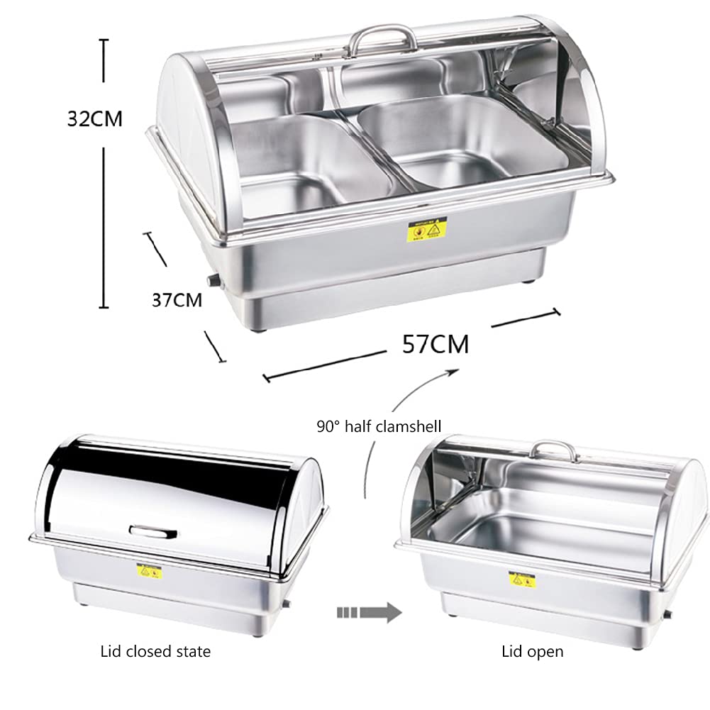 Estufa eléctrica Tipo Buffet, Calentador de Alimentos con Placa calefactora, Ideal para buffets, restaurantes, Fiestas, Eventos y Banquetes Familiares (Punch 2) (Sin Punch 3) (Punching 2)