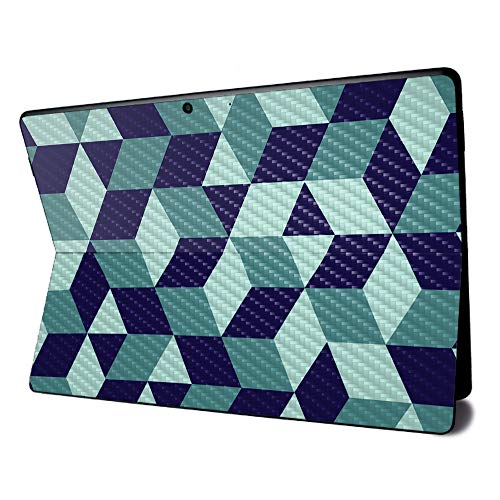 Image of MightySkins Carbon Fiber Skin for Microsoft Surface Pro X - Geo Tile | Textured Carbon Fiber Finish | Easy to Apply, Remove, and Change Styles | Made in The USA