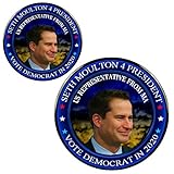 ValxArt Seth Moulton President 2020 Photo 3" Magnet + 2.25" Pin