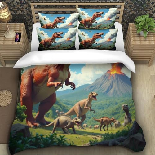Housse de couette dinosaure 3D ultra douce et résistante