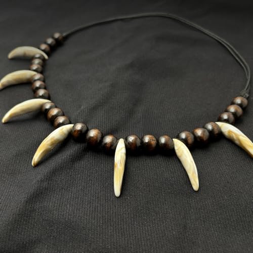 Adjustable Beads Tooth Handmade Chain Necklace for Men Women4