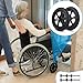 LDXDRU 2Pcs 8 Inch Walker Wheels Replacement, Wheelchair Front Wheels with 2 Axles, Rubber Rollator Wheel Replacement Sturdy and Safe Wheelchair Replacement Wheel Accessories, Black