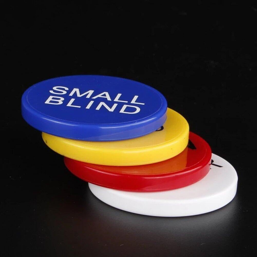4 szt. Texas Poker Chip Okrągły Chip Mały Blind Big Blind Dealer Moneta Guziki Akcesoria do gier Wodoodporne