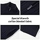 AOLI RAY Herren Strickjacke Stehkragen Cardigan mit Reißverschluß und Taschen Feinstrike Pullover Navy Blau XL