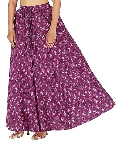 Image of Sttoffa Cotton Printed Women Wear Maxi Long Skirt 40 inch inch Full Length