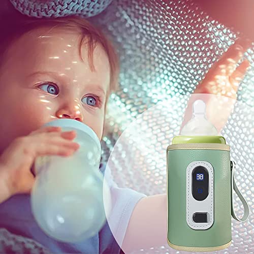 Image of Portable Bottle Keep Warmer, with 5 Level Temperature Settings LED Display, Travel Bottle Warmer, Car Bottle Warmer, Milk Warmer for Baby, Baby Bottle Warmer, for Indoor Outdoor Traveling Driving