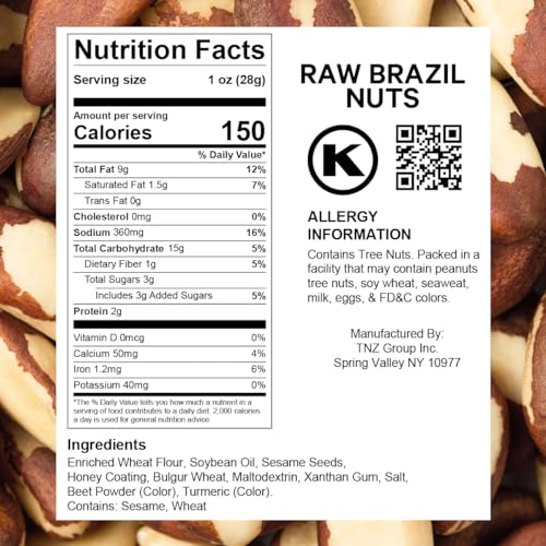 Brazil Nuts Superfood for Healthy Snack Indulgence - Premium Quality Raw Unsalted, Whole, Shelled, All Natural, Non-GMO, & Vegan Brazilian Nuts Rich in Selenium, 32 Oz - Thumbnail 7