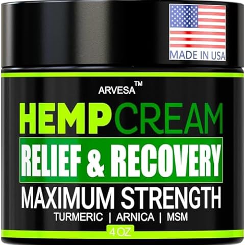 Natural Hemp Cream for Joints, Back, Neck, Elbows with Hemp + Turmeric + Arnica | Natural Hemp Oil Extract Gel - Made in The USA - 4 fl oz Cover