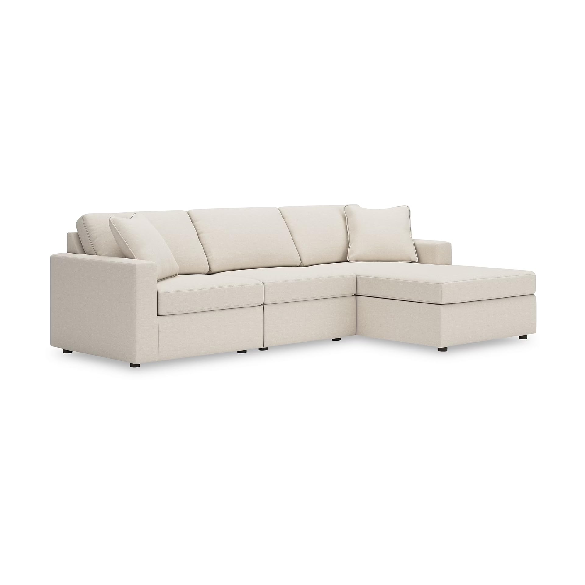 Signature Design by Ashley Modular Sectional Sofa with Chaise, Oyster