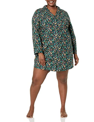 Image of Amazon Essentials Women's Woven Flannel Notch Collar Nightgown (Available in Plus Size)