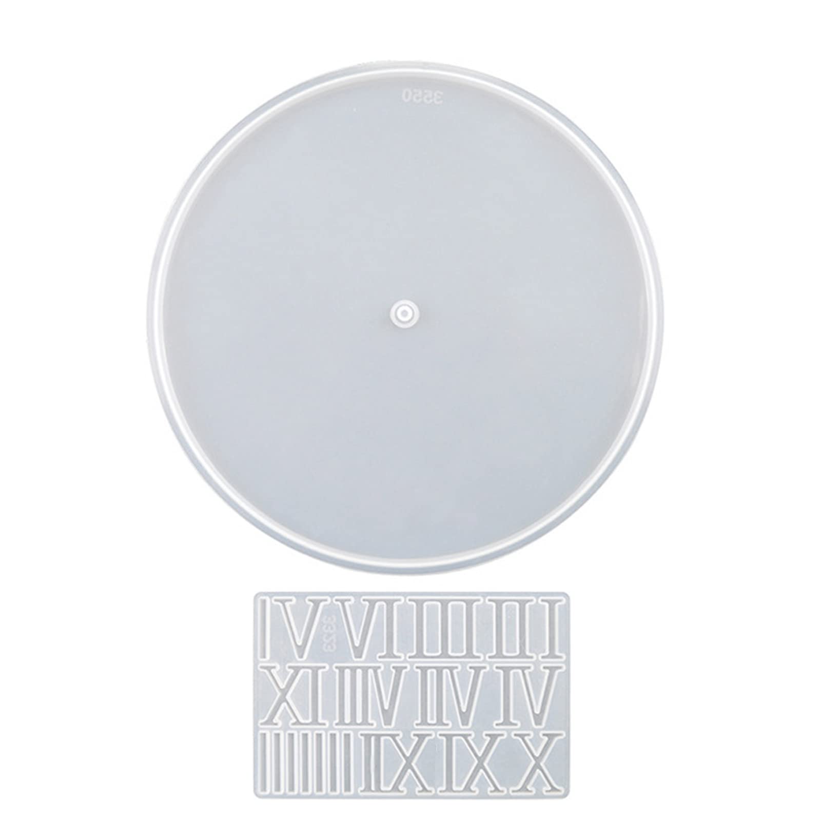 Jojnsha L Clock Epoxy Mold For Resin Casting Clock Wal Decor Mould Number Clock Silicone Mold Wal Hangings-Decor Mould