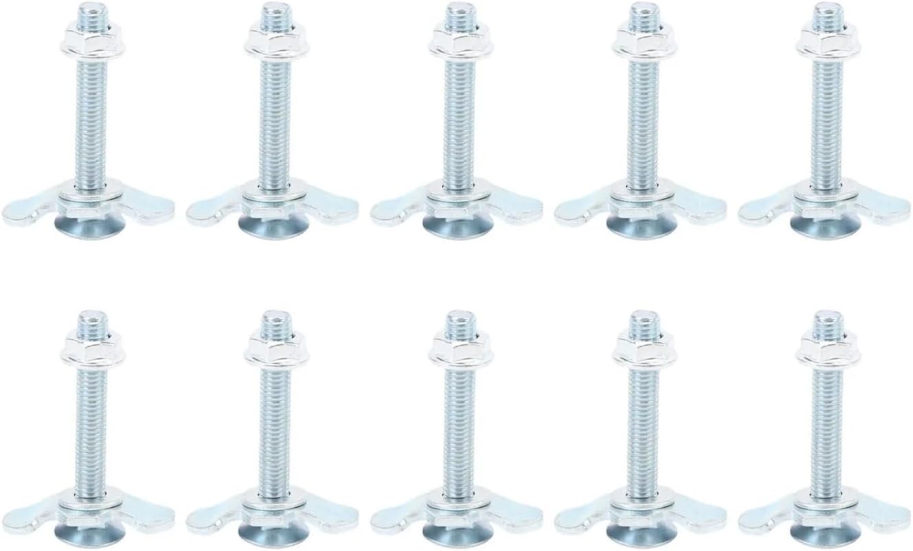 L Track Threaded Stud 8pcs L Track Double Lug Threaded Stud Nut Fitting Zinc Plated Rail Fittings Tie Down for Van Pickup Truck(60mm)