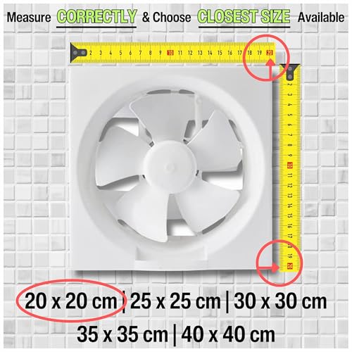 Image of ARMORX Mosquito Net for Exhaust Fan, Bathroom, Kitchen & Ventilation Window | Pre Stitched Ready-to-Use | Blocks Mosquitoes Insects Lizards | White - 35x50 cm / 14x20 inch