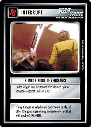 Decipher Star Trek CCG 1E Premier Limited (B Border) Klingon Right of Vengeance 126C