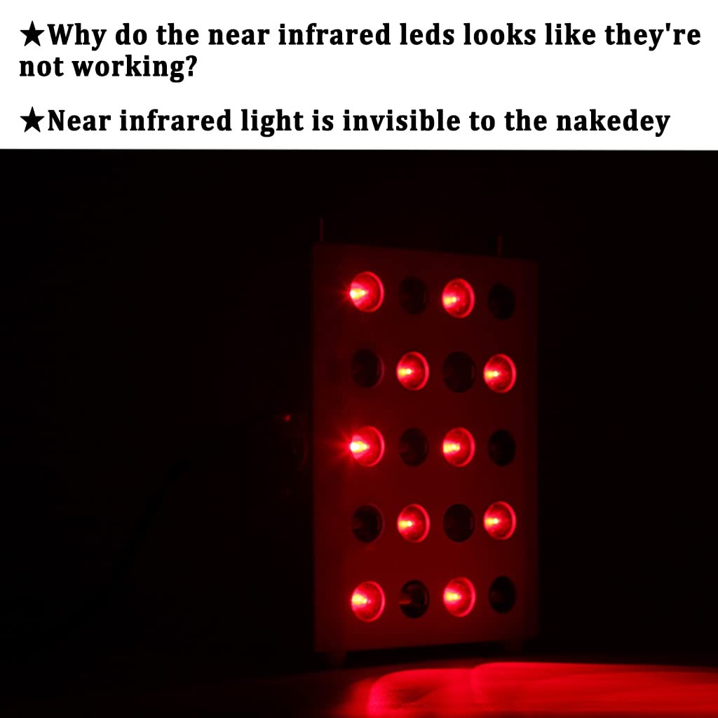 Dispositivo de Terapia de Luz Roja, Infrarrojo Rojo e Infrarrojo Cercano(660nm/ 850nm), Lámpara de Terapia de Luz LED, para Rostro, Cuerpo, Antienvejecimiento, Alivio del Dolor