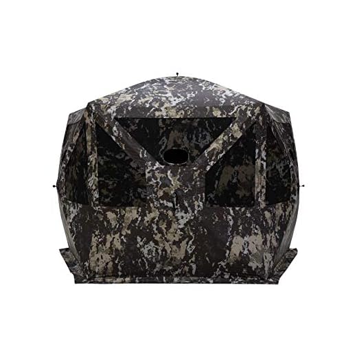 Barronett Blinds® Pentagon™, Portable Hunting Blind, 5-Sided Hub Blind, Huge Interior, Low Profile Windows, 4-Person, Crater™ Core, 72” x 96” x 96”, PT550CC
