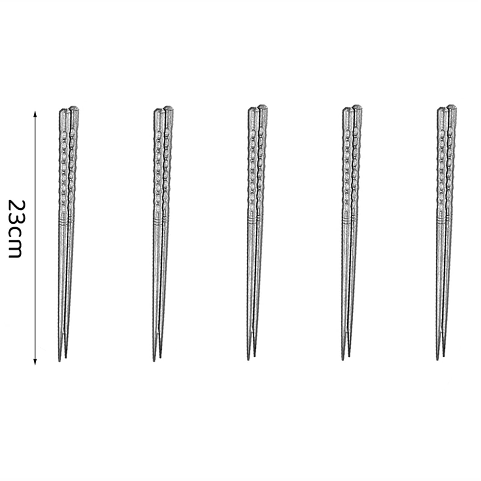 5 paires de baguettes réutilisables, des baguettes en bois Set Style japonais, des bâtons de hachage réutilisables de 9 "pour la nourriture asiatique