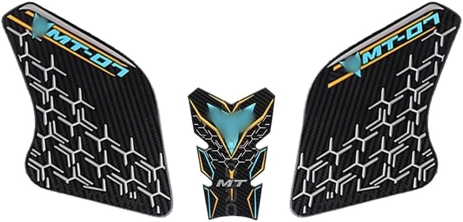 Motorbike Fuel Tank Sticker for Ya&maha MT07 MT09 2021-2022 Motorcycle Fuel Tank Pads Sticker Rubber Carbon Fiber