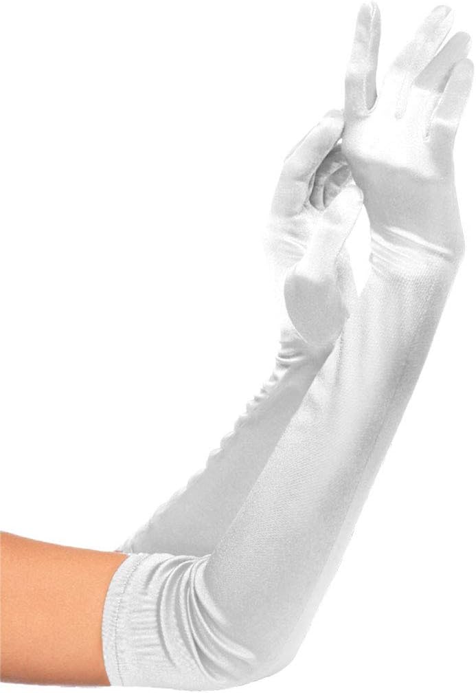 Long Satin Gloves - 1920s Accessories Elbow Gloves Fancy Dress Stretch Elbow Length for Women Ladies Costume Evening Opera Bridal Party Wedding Prom